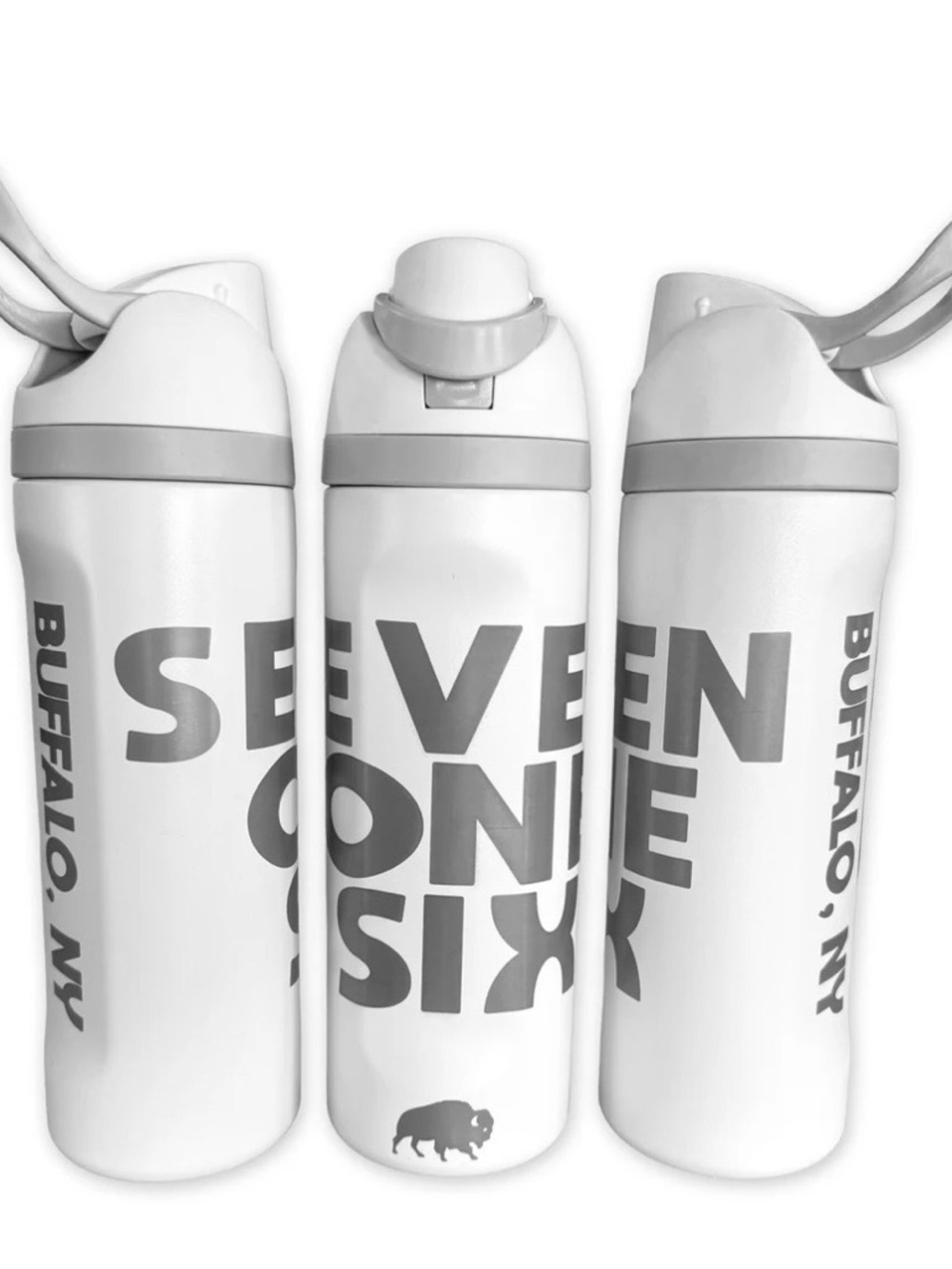 SEVEN ONE SIX Buffalo White Stainless Water Bottle